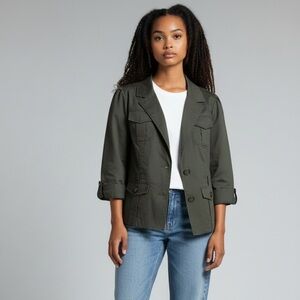 Outback Red (OBR) Women’s Utility Safari Blazer Jacket – Olive Medium